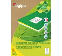 APLI-Agipa - Papier recyclé - mat - adhésif permanent en acrylique - blanc - 210 x 148.5 mm 200 étiquette(s) (100 feuille(s) x 2 boîte - étiquettes