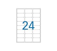 APLI-Agipa - Papier recyclé - mat - adhésif permanent en acrylique - blanc - 63.5 x 33.9 mm 2400 étiquette(s) (100 feuille(s) x 24 boîte - étiquettes