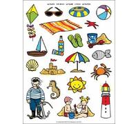 Apli Autocollants À Thème Plage, 60 Étiquettes 1 Unité(S)