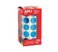 Apli Kids Gommettes 12048 - rouleau de 1770, rondes bleu métallisé Ø 20 mm