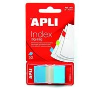 APLI Blister dévidoir de 50 index zig-zag 25 x 45 mm