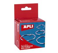 APLI Boîte de 10 anneaux métalliques Ø 46 mm