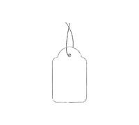 APLI Boite de 1000 étiquettes bijouterie à fil 18x29 mm Blanc