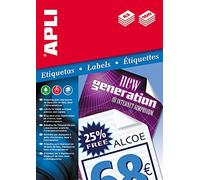 APLI Feuilles d'étiquettes polyvalentes A3 297 x 420 mm – Blanc, boîte de 100