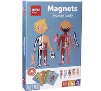 APLI Jeu magnétique éducatif 18531 Corps humain Apprendre les parties du corps Bleu