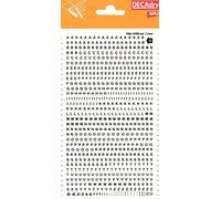 Apli DD11F - 1 Pochette de lettres transfert majuscules noires 2,5 mm - 730 caractères