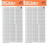Apli DD52F - Chiffres transfert noirs - 4 mm - 528 caractères (Lot de 2)