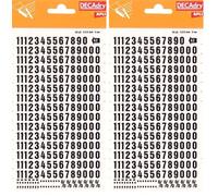 Apli DD62F - Chiffres transfert noirs 8 mm - 270 caractères (Lot de 2)