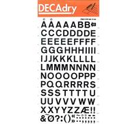 APLI Lettres transfert DD63F - Majuscules noires 10 mm - 129 caractères