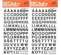 Apli DD63F - Lettres transfert majuscules noires 10 mm -129 caractères (Lot de 2)