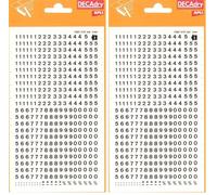 Apli DD6F - Chiffres transfert noirs 4 mm - 420 caractères (Lot de 2)