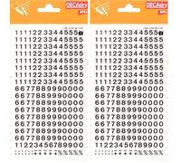 Apli DD7F - Chiffres transfert noirs 6 mm -256 caractères (Lot de 2)