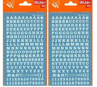 Apli DDB4F - Lettres et chiffres transfert blancs -6 mm - 214 caractères (Lot de 2)