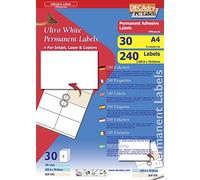 Apli DECAdry Pochette de 240 Etiquettes multi-usage 105 x 70 mm Blanc