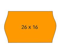 APLI Étiquettes 101719 – Sinusoïdales adhésives amovibles 26 x 16 mm Orange fluo – Lot 6x1000