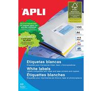 APLI Étiquettes adhésives 581294 70 x 16,9 mm Blanc 100 volets