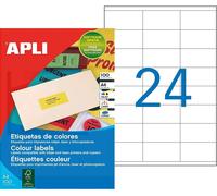 APLI Étiquettes d'adresse 70 x 35 mm orange fluo 2.400 étiquettes