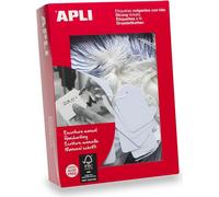 APLI Étiquettes de marchandise 15 x 24 mm avec fil blanc 1.000 étiquettes de marchandise