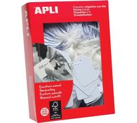 APLI Étiquettes de marchandise 50 x 70 mm blanches avec fil blanc 400 Étiquettes de marchandise