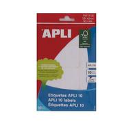 APLI – Étui de 10 étiquettes 25 x 40 mm, blanc