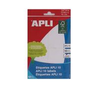 Apli Etui de 10 Etiquettes 53 x 82 mm Blanc