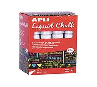 APLI, Feutres à craie effaçables 5,5 mm Liquid Chalk Pointe ronde Argent