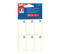 Apli Freezer Labels - Adhésif Permanent - Bleu, Blanc - 25 X 50 Mm 24 Étiquette(S) (4 Rouleau(X) X 6 Étiquettes