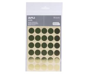 Apli Gommettes métallisées Rond Ø20mm Doré x 90