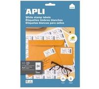 APLI Étui 240 étiquettes 70x37 mm Multi-usage Coin droit Permanent Blanc