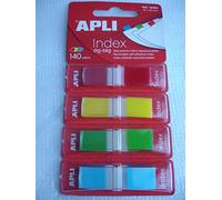 APLI - Index adhésifs, film couleurs fluo