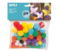 Apli kids 013061 Sachet de 78 Pompons Couleurs Assorties