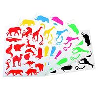 APLI Kids 10115 - Pochette de gommettes de silhouettes d'animaux sauvages - 12 feuilles