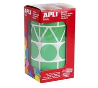 APLI Kids 11164 - Gommettes Géométriques en rouleau - Couleur: Vert - Dimension: 27mm.
