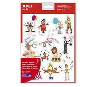 APLI Kids 11446 Blister 12 H Gomets Thématiques" Le Cirque", 11446