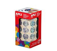 Apli kids 11634 Rouleau de 1770 Gommettes Métallisée Rondes 20 mm HOLOGRAP