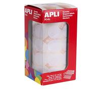 APLI Gommettes rondes Kids 11905 en rouleau Blanc 20 mm
