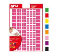 APLI Kids 119221 - Pochette de gommettes rectangles - 1440 gommettes rectangulaires pour des activités éducatives et ludiques - 8 couleurs