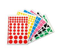 APLI Kids 119320 - Gommettes géométriques de couleurs et formes variées - 350 gommettes.