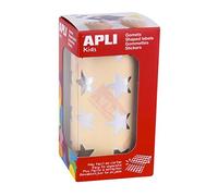 APLI Kids 12045 Rouleau de 1416 gommettes étoiles Argent