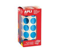 Apli Kids 12048 Rouleau de 1770 gommettes rondes bleu métallisé Ø 20 mm