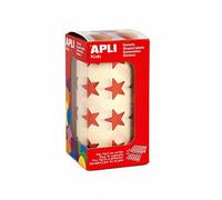 Apli Kids Rouleau de gommettes 12053 - 1416 gommettes étoiles rouge métallisé