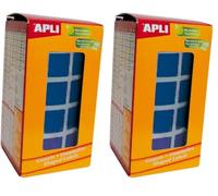 APLI KIDS 12476 - Rouleau de gommettes carrées -15 mm - Couleur: Bleu (Lot de 2)