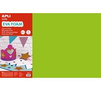 Apli kids 12762 Etui de 5 feuilles Mousse caoutchouc EVA 400x600 mm Vert clair