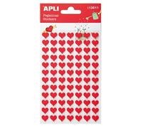APLI Kids Sac Autocollant en Feutre en Forme de cœur, 13511, Rouge