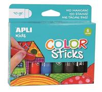 Apli Kids 14227 - Pack de 6 Tubes Gouache Solide - Couleurs Assorties - 10 g