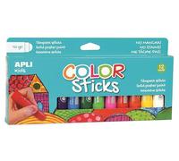 APLI Kids 14228 - Pack de 12 Tubes de Gouache Solide - Couleurs Assorties - 10 g
