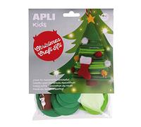 APLI Kids 14346S - Kit de loisir créatif de Noël - Kit pour créer décoration de Noël - Créer son sapin et le suspendre - Activité manuelle de Noël.