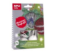 APLI Kids 14349 - Kit créatif pour décoration de Noël - 2 boules de Noël à décorer et à suspendre au sapin.