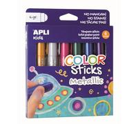 Apli Kids 14405 Blister De 6 Tubes De 6 Gr De Gouache Solide Métallisée