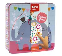 APLI Kids 14534 - Jeu créatif Éléphant avec gommettes géométriques, activité manuelle pour enfants, favorise motricité et concentration - Dès 3 ans